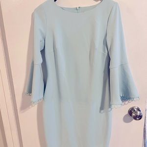 Light Teal Calvin Klein Knee-Length Dress